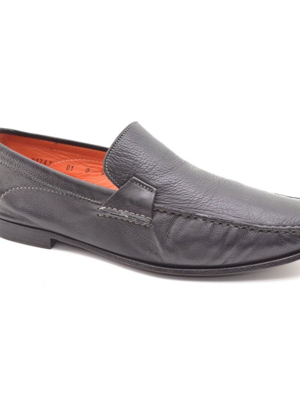 Men Santoni 81747 Black Grain Driving Moc Loafers 9.5 D - Picture 4 of 9